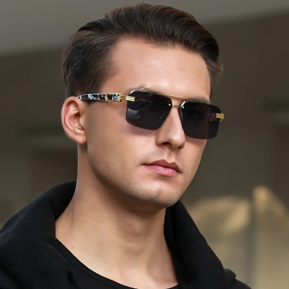 Stylish Black and Gold Sunglasses